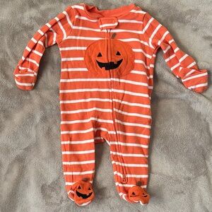 Carter’s Orange Striped Pumpkin onesie